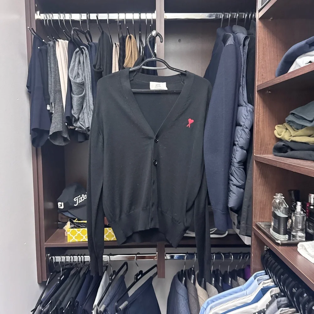 Ami Paris Black Cardigan - Picture 1 of 4